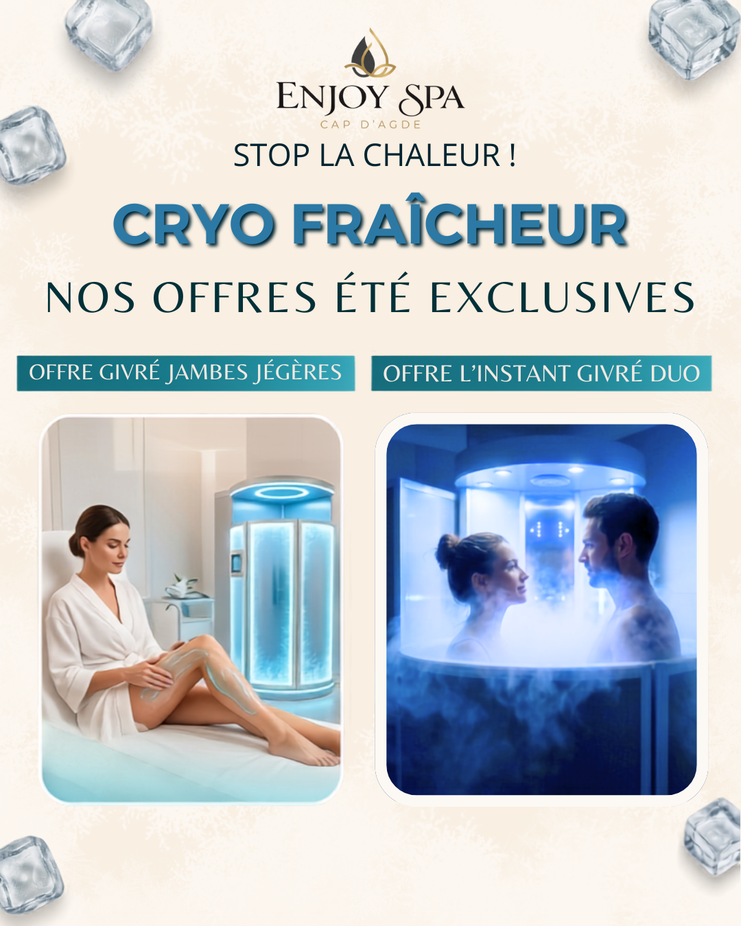 cryothérapie offre fraicheur